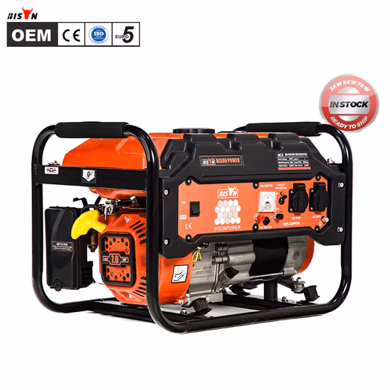Bison Gas Power 2kw 2kVA 2000W 3kw 3kVA 3000W 5kw 5kVA 5000W 6kw 6kVA 6000W 6.0kw 7kVA 7kw 7000W 7.5 kVA 8kw 8kVA 8500W 8.5kw Générateur d'essence portatif